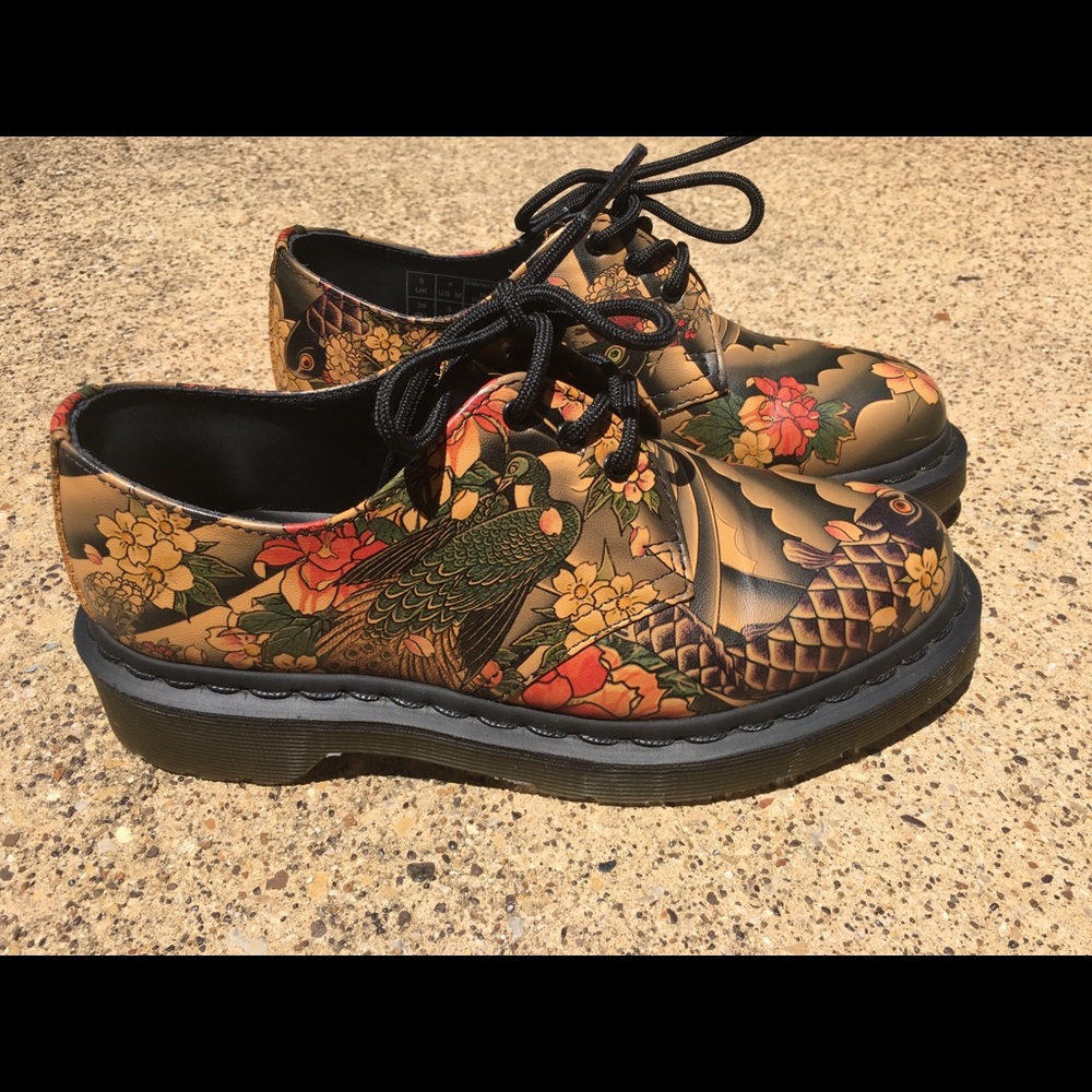Dc Martens Japanese tattoo sleeve ankle boot
